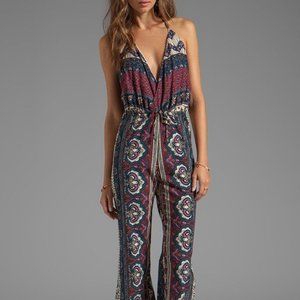 Novella Royalle Print Jumpsuit in Tangier Plum